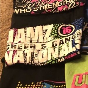 2 cheer shirts on hold